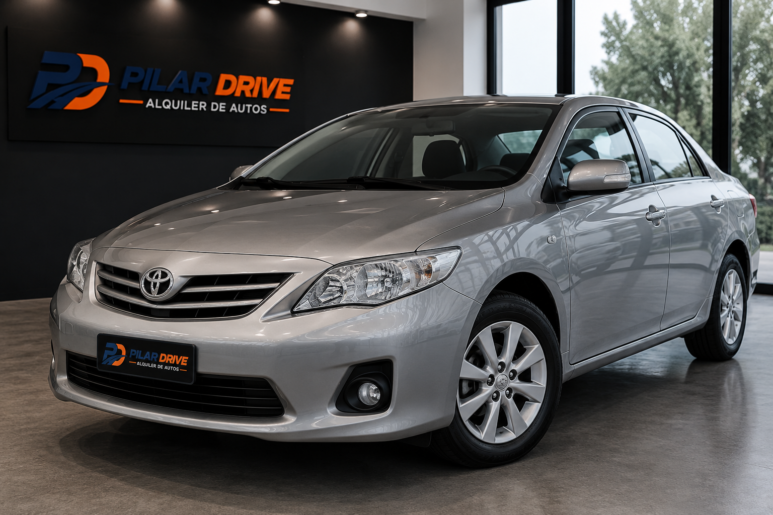 Toyota Corolla disponible para alquiler en Pilar Drive